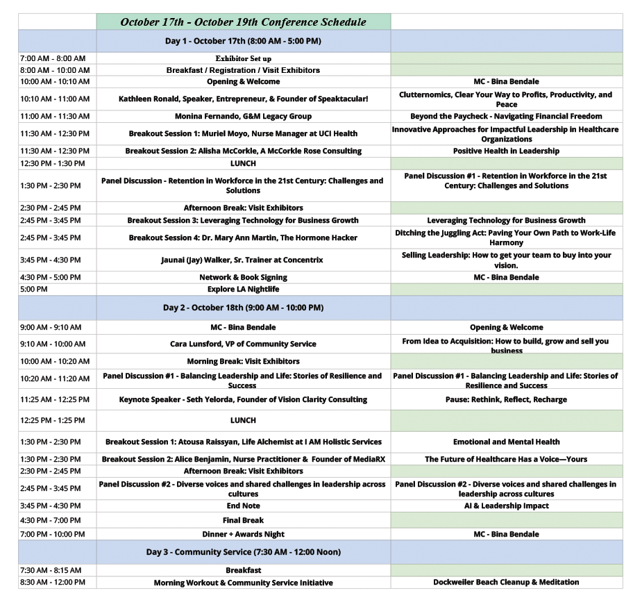 ELEX 2025 CONFERENCE AGENDA